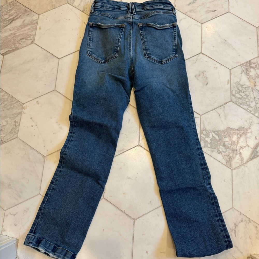 Good American Blue Straight Leg Jeans - Picture 4 of 6